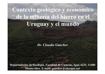 Contexto geológico y económico de - Sociedad Uruguaya de ...