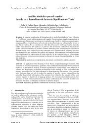 Análisis sintáctico para el español basado en el formalismo de la ...