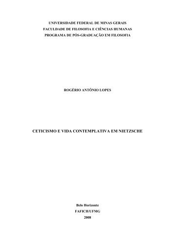 CETICISMO E VIDA CONTEMPLATIVA EM NIETZSCHE - capes