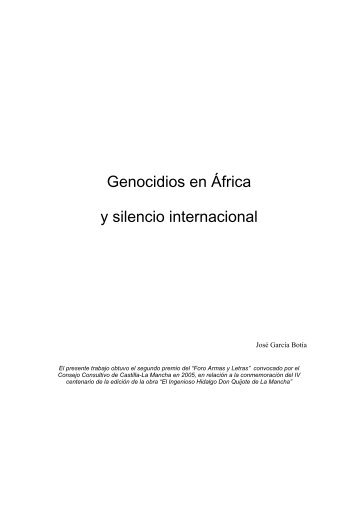 Genocidios en África y silencio internacional - korima claretianas sur