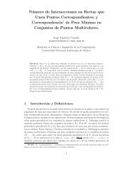 y Correspondencia de Peso M´ınimo en Conjuntos de Puntos