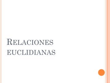 Relaciones Euclidianas