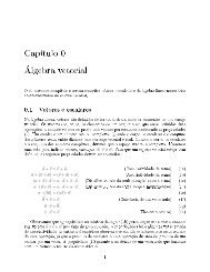 Capítulo 0 Álgebra vetorial - Instituto de Matemática - UFRGS