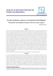 Porque Tardaram a Aparecer as Geometrias Não Euclidianas - EACH