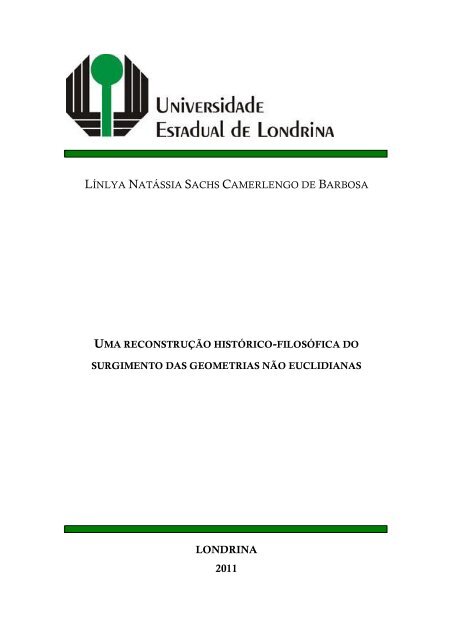 Uma reconstrução histórico-filosófica do surgimento das geometrias ...