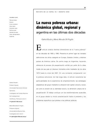 Artículo completo en formato pdf 227 Kb. - Cepal