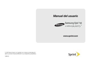 Sprint SPH-D700 Epic 4G Manual del usuario - Sprint Support