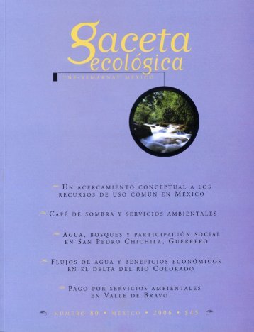 GACETA ECOLóGICA. NúMERO 80 - Instituto Nacional de Ecología