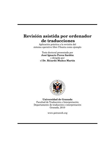 Revisión asistida por ordenador de traducciones - OpenTranslation