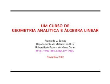 Um Curso de Geometria Analítica e Álgebra Linear - Unicamp