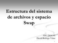 Estructura del sistema de archivos y espacio Swap - Sistemas ...