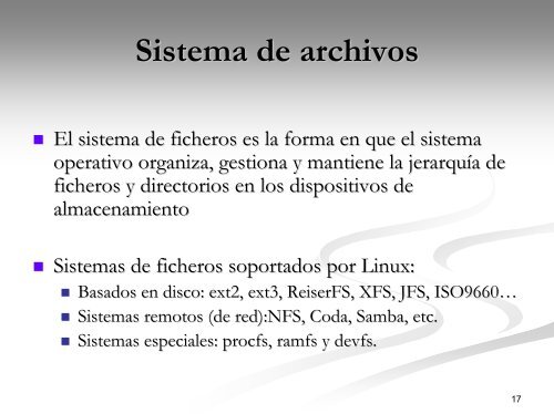 Estructura del sistema de archivos y espacio Swap - Sistemas ...