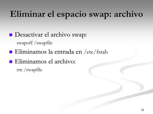Estructura del sistema de archivos y espacio Swap - Sistemas ...