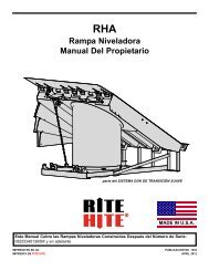 RHA Rampa Niveladora Manual Del Propietario - Rite-Hite