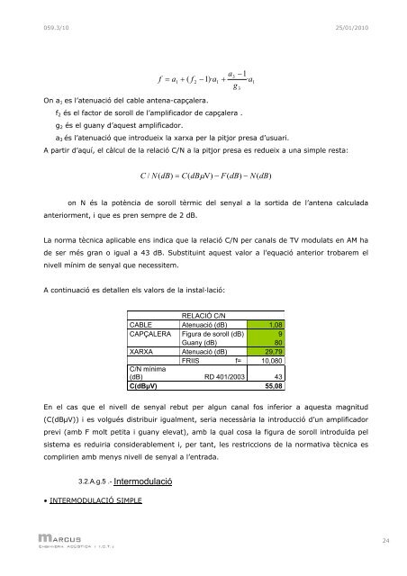 PROJECTE DE TELECOMUNICACIONS - Ajuntament de Sabadell