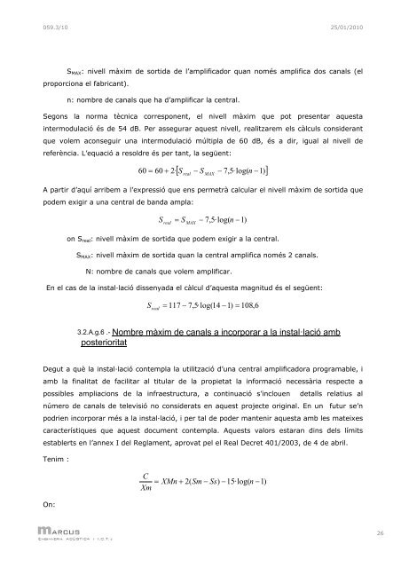 PROJECTE DE TELECOMUNICACIONS - Ajuntament de Sabadell