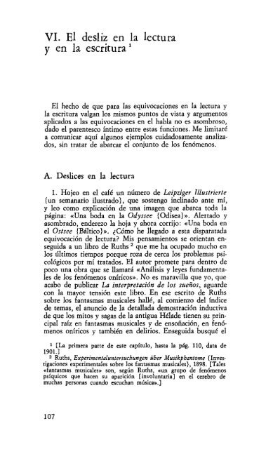 Volumen VI – Psicopatología de la vida cotidiana (1901