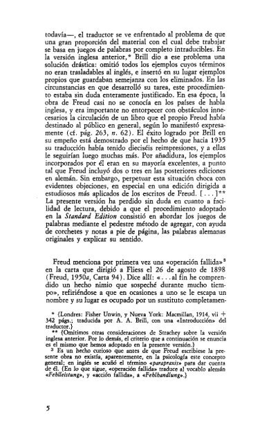 Volumen VI – Psicopatología de la vida cotidiana (1901