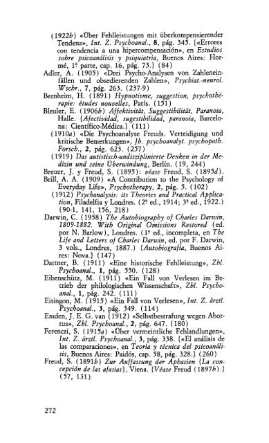 Volumen VI – Psicopatología de la vida cotidiana (1901