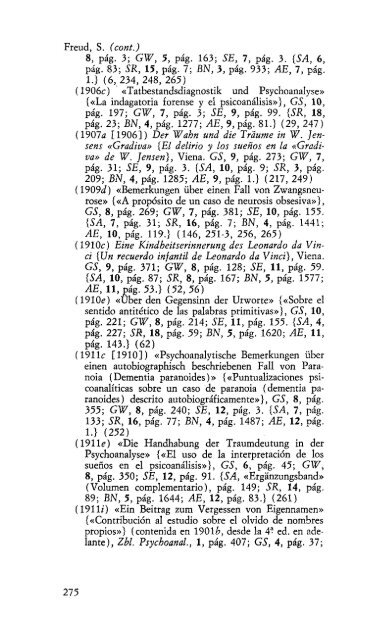 Volumen VI – Psicopatología de la vida cotidiana (1901