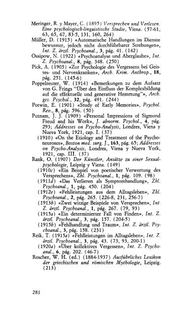 Volumen VI – Psicopatología de la vida cotidiana (1901