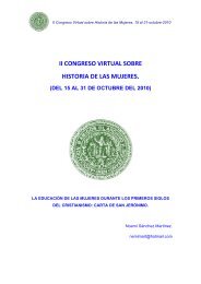 II Congreso Virtual sobre Historia de las Mujeres, 15 al 31
