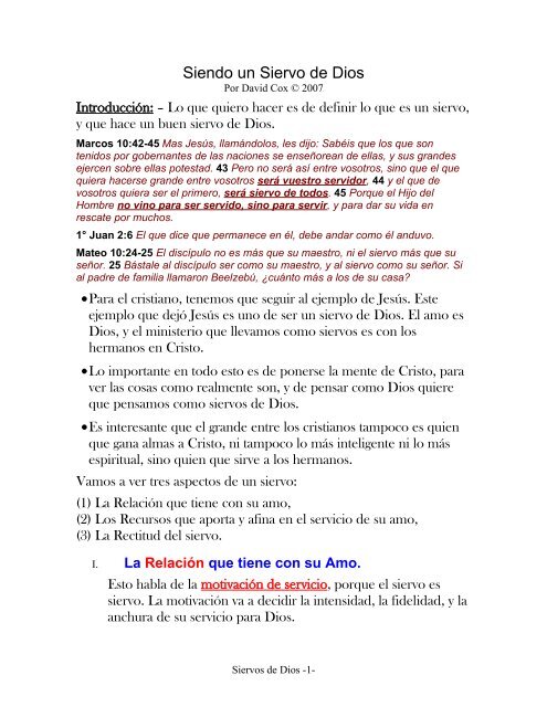 07-029 Siendo Siervo de Dios (s).pdf - David Cox