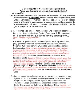 la junta de Varones - Crei por lo cual hablé