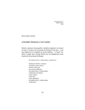 ¿Glosolalia? (Respuesta a Ana Castaño) - Iifl.unam.mx