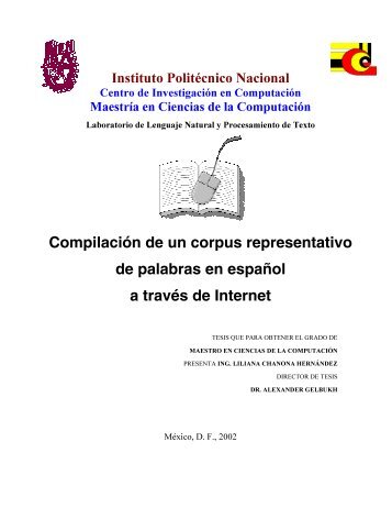 Compilación de un corpus representativo de palabras en español a ...