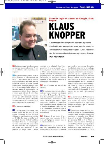 Entrevista con Klaus Knopper [PDF, 171 kB] - Linux Magazine