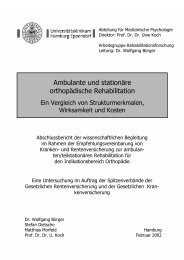 Ambulante und stationäre orthopädische Rehabilitation