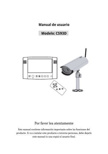 Manual de usuario Modelo: CS93D Por favor lea atentamente - ELRO