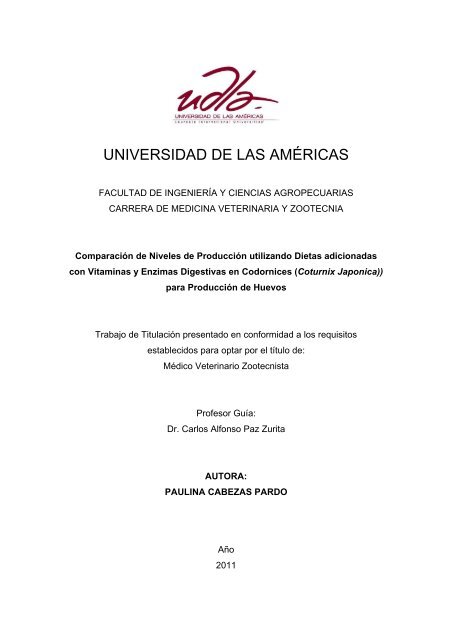 UNIVERSIDAD DE LAS AMÉRICAS - UDLA