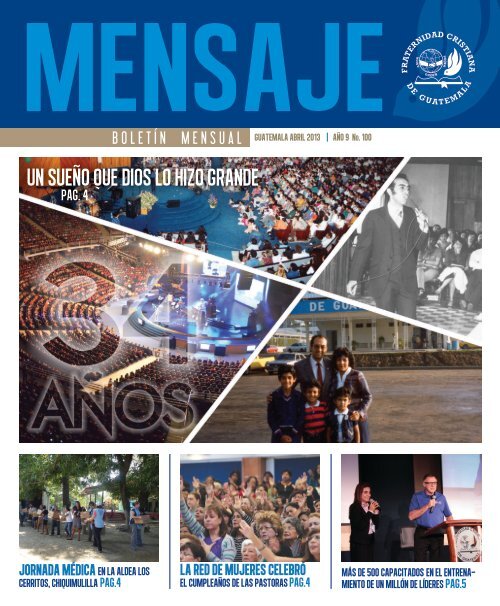 Boletín Mensaje Abril 2013 Fraternidad Cristiana de Guatemala