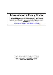 Introducción a Flex y Bison - Universidad de Zaragoza