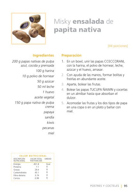 Recetario Gourmet de Papa Nativa - Qosqo