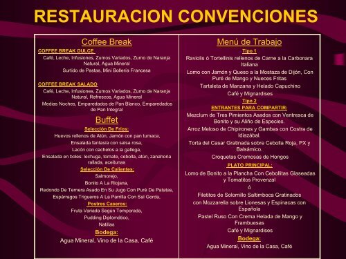 OFERTA DE RESTAURACION - Hoteles Foxa