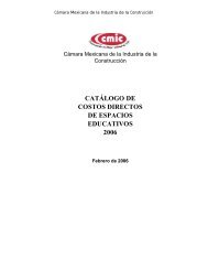 catálogo de costos directos de espacios educativos 2006