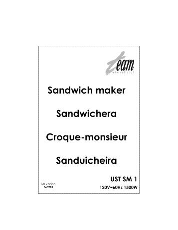 Sandwich maker Sandwichera Croque-monsieur ... - Kalorik