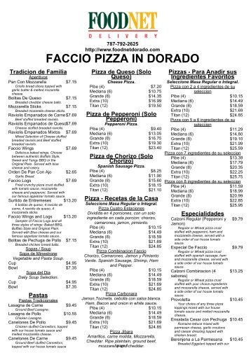 FACCIO PIZZA IN DORADO - About Food Net Dorado