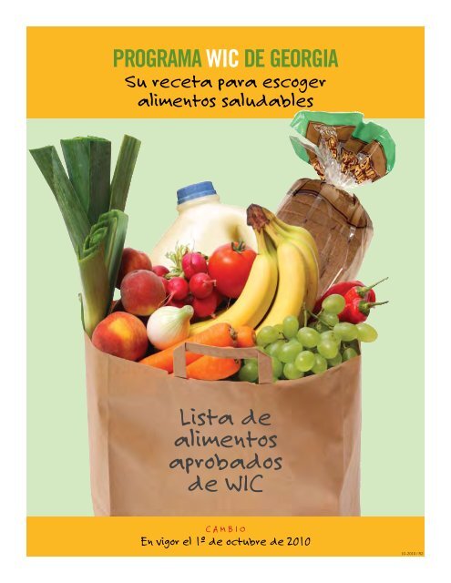 Lista De Alimentos Aprobados De Wic Lista De Alimentos Aprobados De Wic