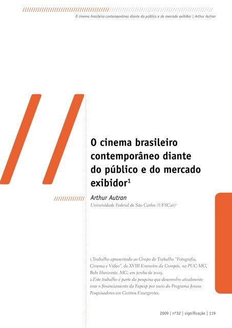 O cinema brasileiro contemporâneo diante do público e do ... - USP