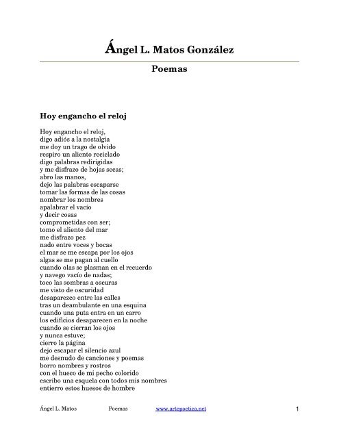 Poemas de Ángel L. Matos - Rostros y Versos