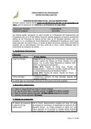 departamento de proveeduría contrataciones directas - Poder Judicial