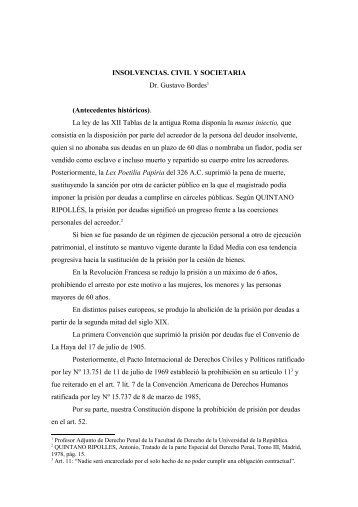 INSOLVENCIA SOCIETARIA FRAUDULENTA - Facultad de Derecho