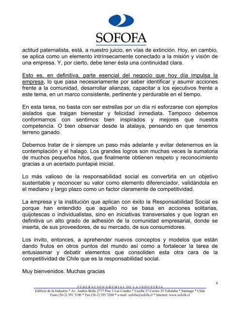 intervención Sr. Juan Claro, presidente Sofofa