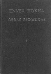 Enver Hoxha. Obras Escogidas. Tomo I.