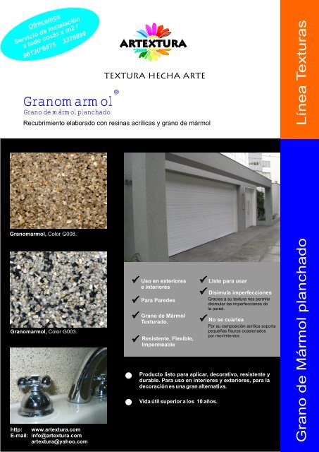 Ficha técnica Granomarmol - Artextura