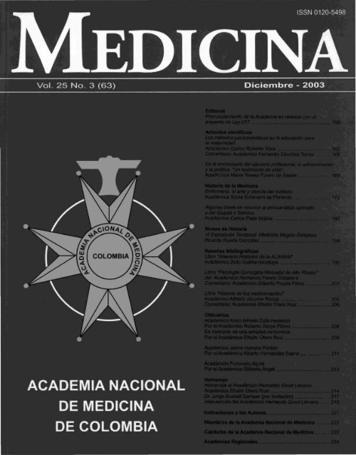 Vol 25 No 3 63 Diciembre 2003 Academia Nacional De - 